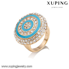 14443 Modeschmuck Luxus Ring Designs, 18 Karat Gold Farbe neue Goldring Modelle für Frauen